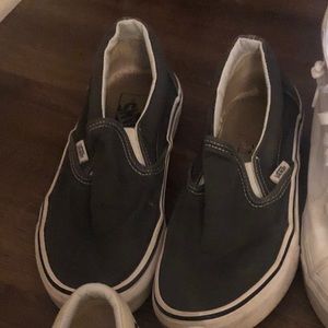 Gray slip on vans